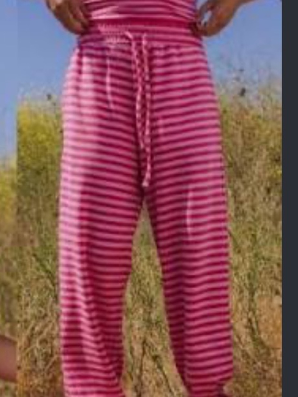 Daily Drills Striped Cotton Pants - Hot Shot +
Taffy Stripe Size M/L NWOT